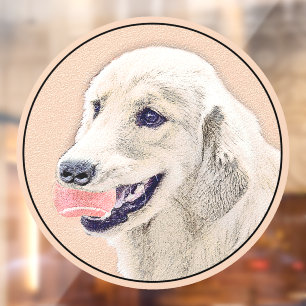 Golden Retriever with Tennis Ball Painting Dog Art