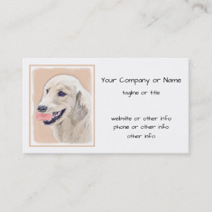 Golden Retriever with Tennis Ball Painting Dog Art Business Card