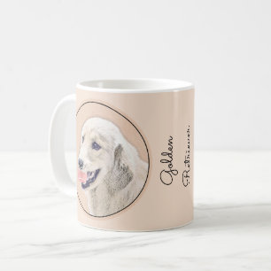 Golden Retriever with Tennis Ball Painting Dog Art Coffee Mug