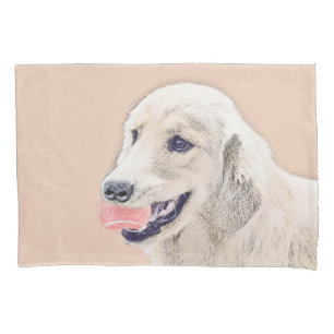 Golden Retriever with Tennis Ball Painting Dog Art Pillowcase