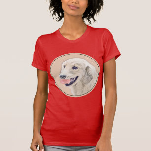 Golden Retriever with Tennis Ball Painting Dog Art T-Shirt