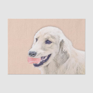Golden Retriever with Tennis Ball Painting Dog Art Tissue Paper