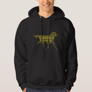 Golden Retriever Word Art Named Simple Modern Hoodie