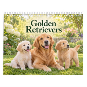 Golden Retrievers and Puppies Calendar