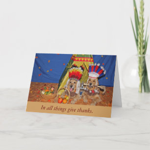 Golden Retrievers as the First Thanksgiving Holiday Card