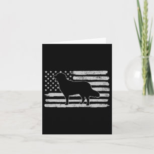 Golden Retrievers Dog Usa Flag 4th Of July Card