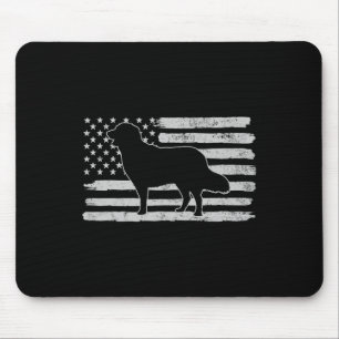 Golden Retrievers Dog Usa Flag 4th Of July  Mouse Pad