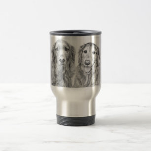 Golden Retrievers Fred and Baxter Travel Mug