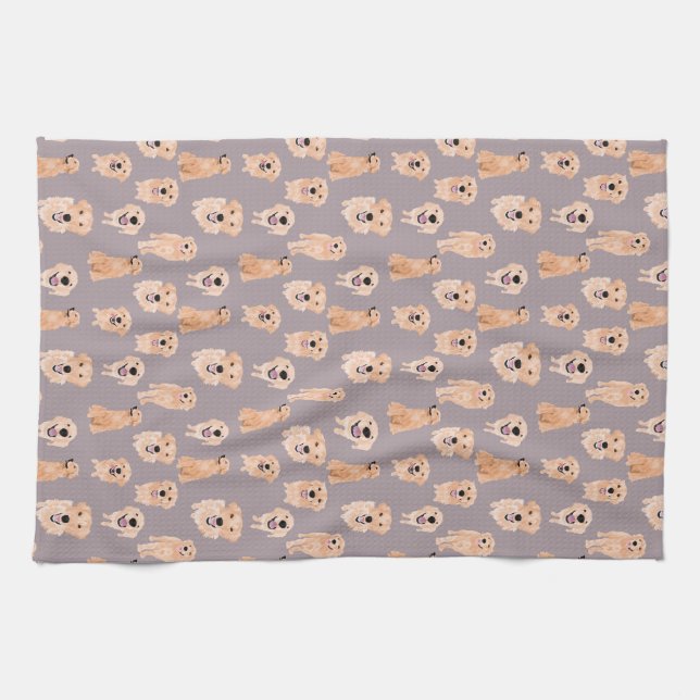 Golden Retrievers Tea Towel (Horizontal)