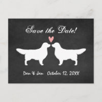 Golden Retrievers Wedding Save the Date