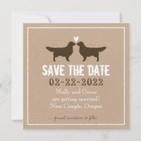 Golden Retrievers Wedding Save the Date
