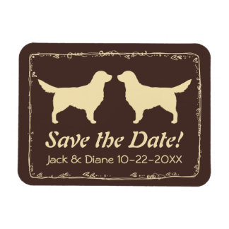 Golden Retrievers Wedding Save the Date Magnet