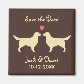 Golden Retrievers Wedding Save the Date Magnet