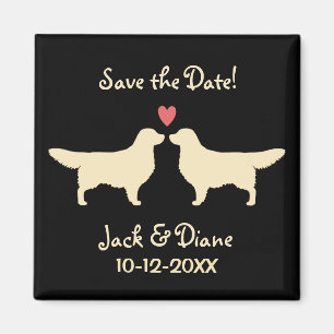 Golden Retrievers Wedding Save the Date Magnet