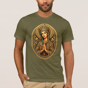 Golden Reverence Virgin Mary T-Shirt