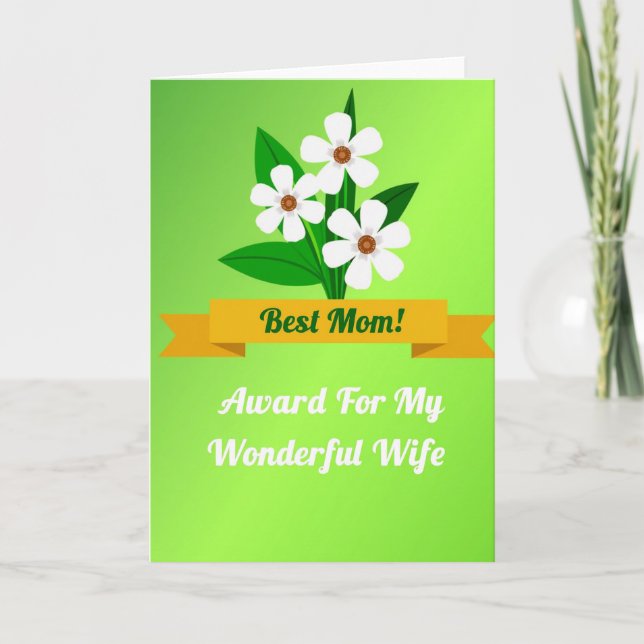 Golden Ribbon Mothers Day Card (Front)