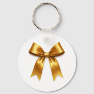 Golden Ribbon Pattern — Elegant Minimal Luxury Key Ring