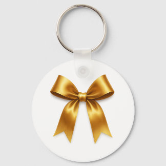 Golden Ribbon Pattern — Elegant Minimal Luxury Key Ring