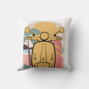 Golden ride at sunset cushion