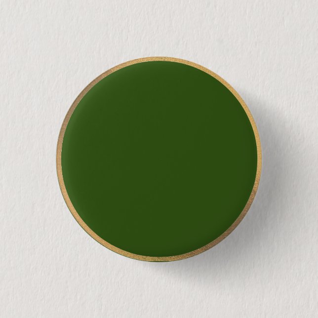 golden rim with green match 3 cm round badge (Front)