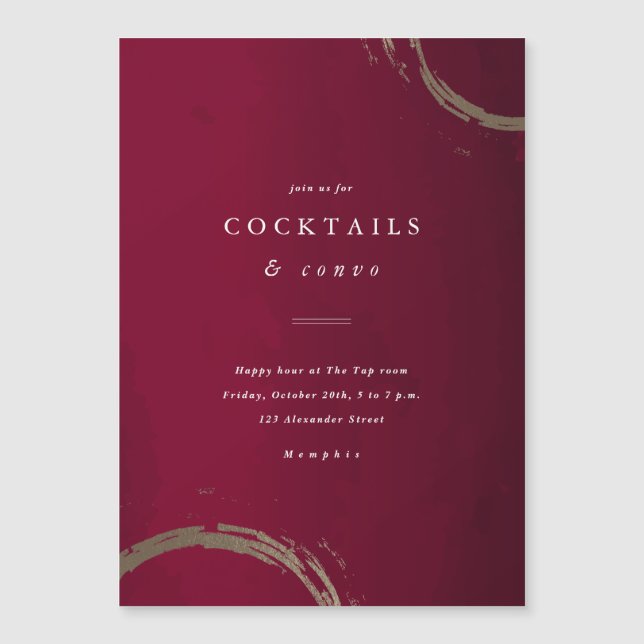 Golden Rings Cocktail Party Invitation (Front)