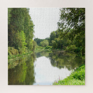 Golden River Calm Spiral Photo Notebook Jigsaw Puzzle