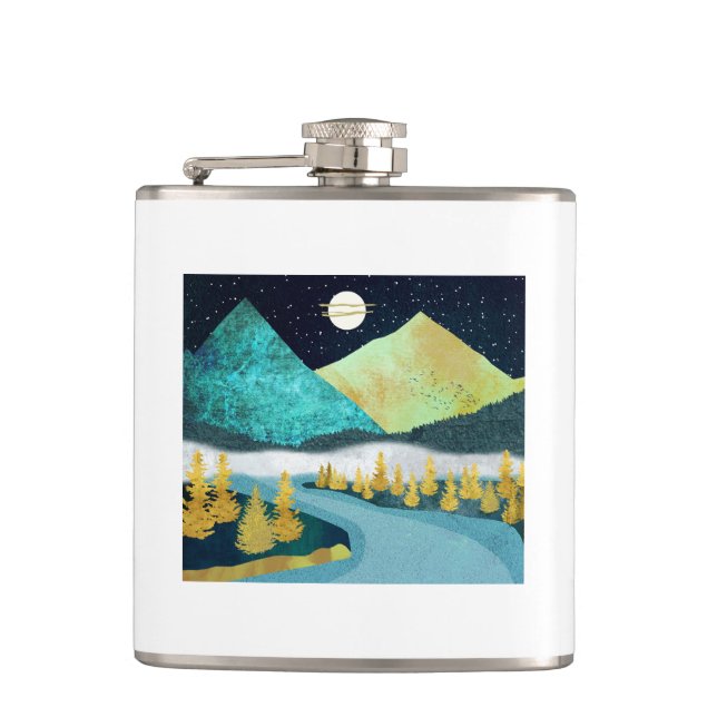 Golden River Hip Flask (Front)
