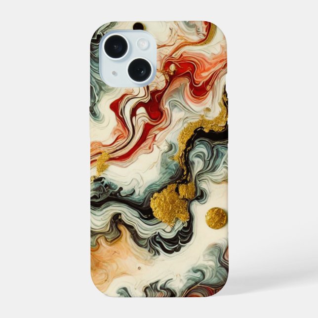 Golden Rivers iPhone 15 Case (Back)