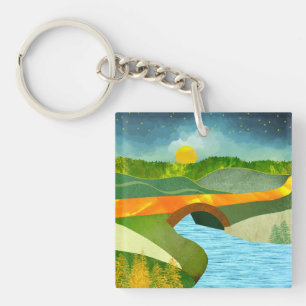 Golden Road Key Ring