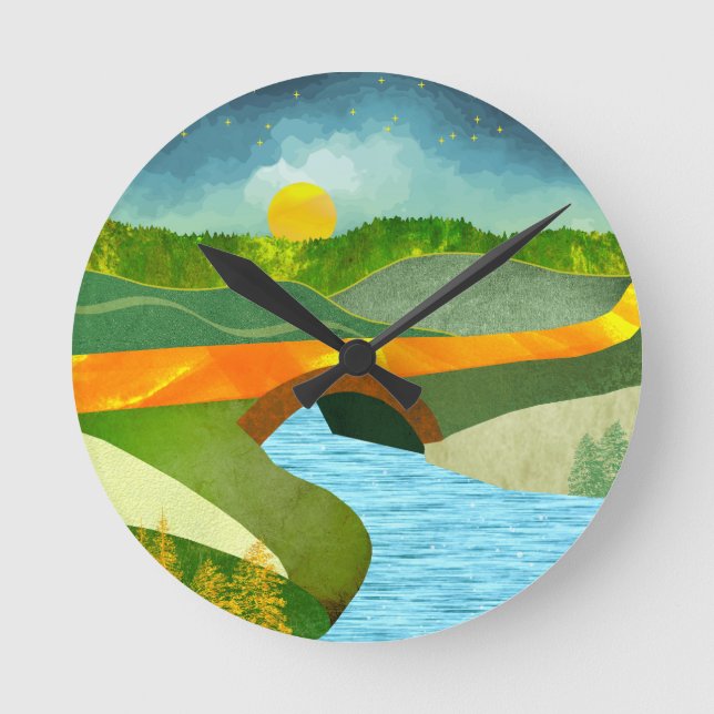 Golden Road Round Clock (Front)