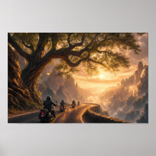 Golden Road Through the Dawn Valley Poster