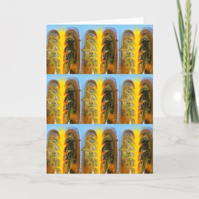 Golden rods art holiday card (Front)
