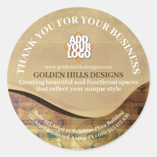 Golden Rolling Hills Classic Round Sticker