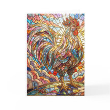 Golden Rooster of Light Crowing mosaic 