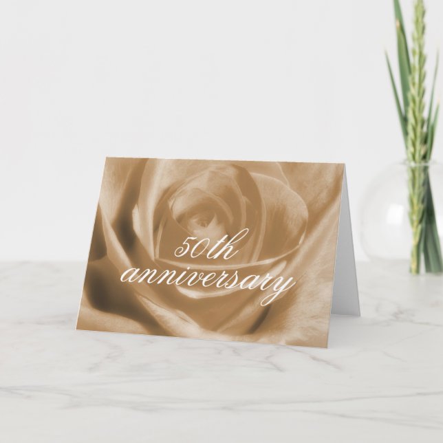Golden Rose 50th anniversary Card (Front)