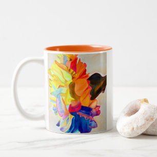 Golden Rose Art Two-Tone Coffee Mug