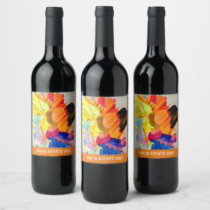 Golden Rose Art Wine Label