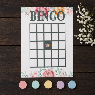 Golden Rose Baby Shower Bingo Notepad