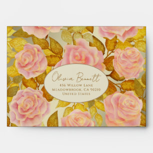 Golden Rose Elegance Envelope