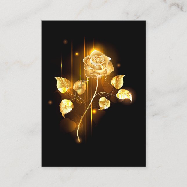 Golden rose ( gold rose ) calling card (Front)