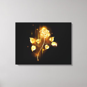 Golden rose ( gold rose ) canvas print