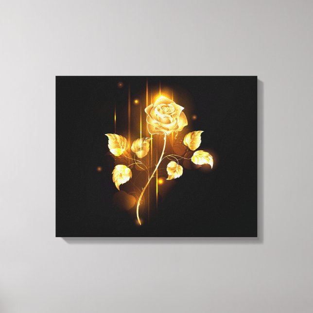 Golden rose ( gold rose ) canvas print (Front)