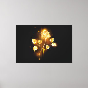 Golden rose ( gold rose ) canvas print