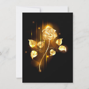 Golden rose ( gold rose ) card