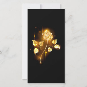 Golden rose ( gold rose ) card