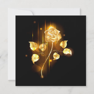 Golden rose ( gold rose ) card
