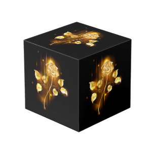 Golden rose ( gold rose ) cube