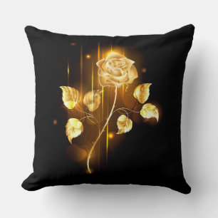 Golden rose ( gold rose ) cushion