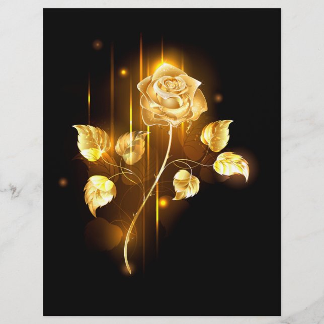 Golden rose ( gold rose ) custom letterhead (Front)
