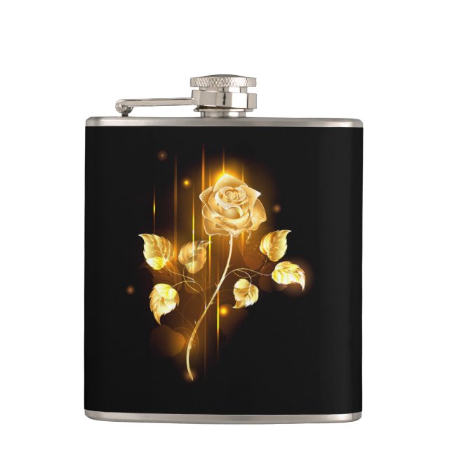 Golden rose ( gold rose ) hip flask (Front)